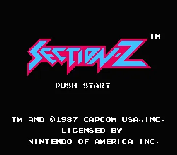 Section-Z (USA) screen shot title